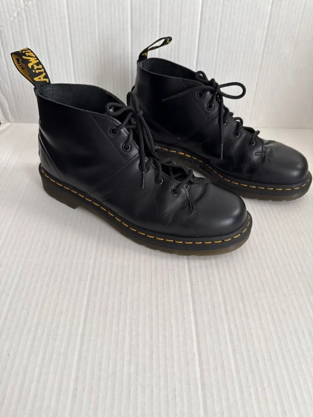 Dr. Martens Church Black Smooth Leather Boots Sz 11